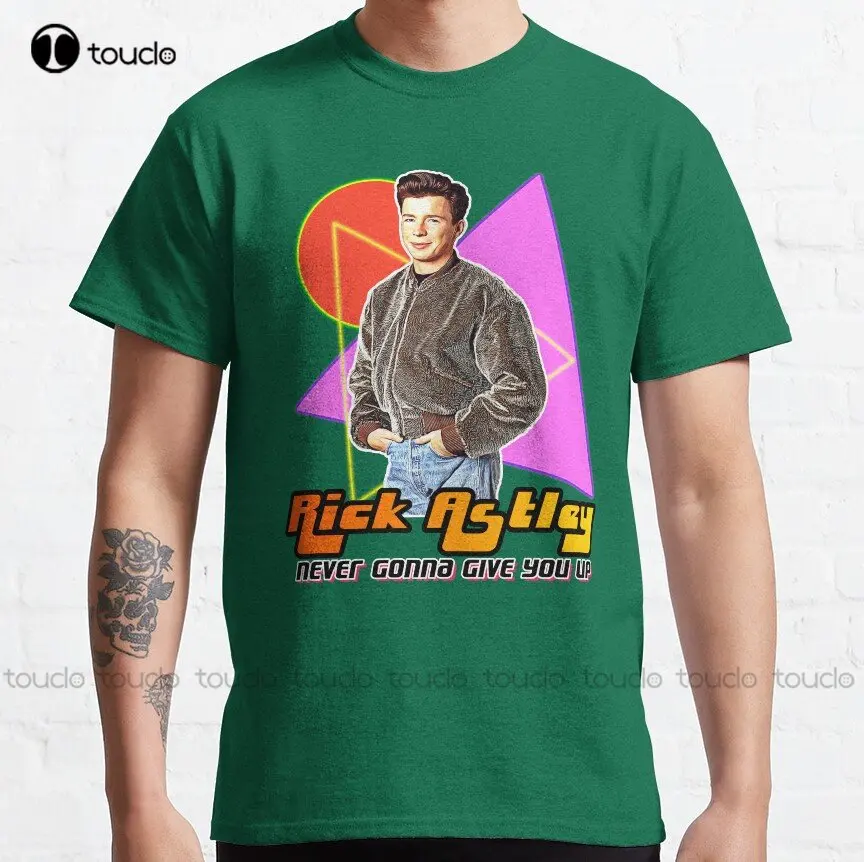 Rick Astley ไม่เคย90S สไตล์พัดลมศิลปะคลาสสิกเสื้อยืด Custom Aldult วัยรุ่น Unisex ดิจิตอลเสื้อเชิ้ตพิมพ์ลายของขวัญที่กำหนดเอง