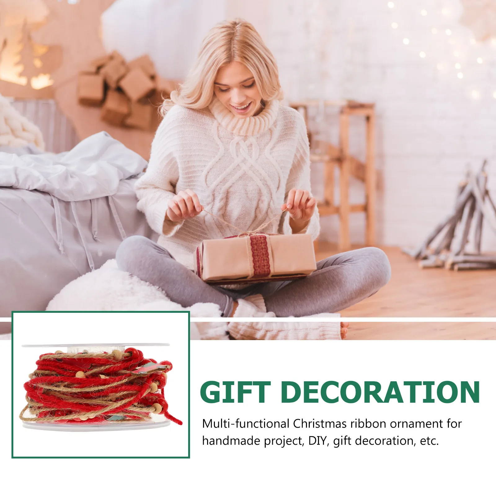 

Pearl Christmas Decoration Ribbon Xmas Garland Polyester Garlands Wrapping Ribbons