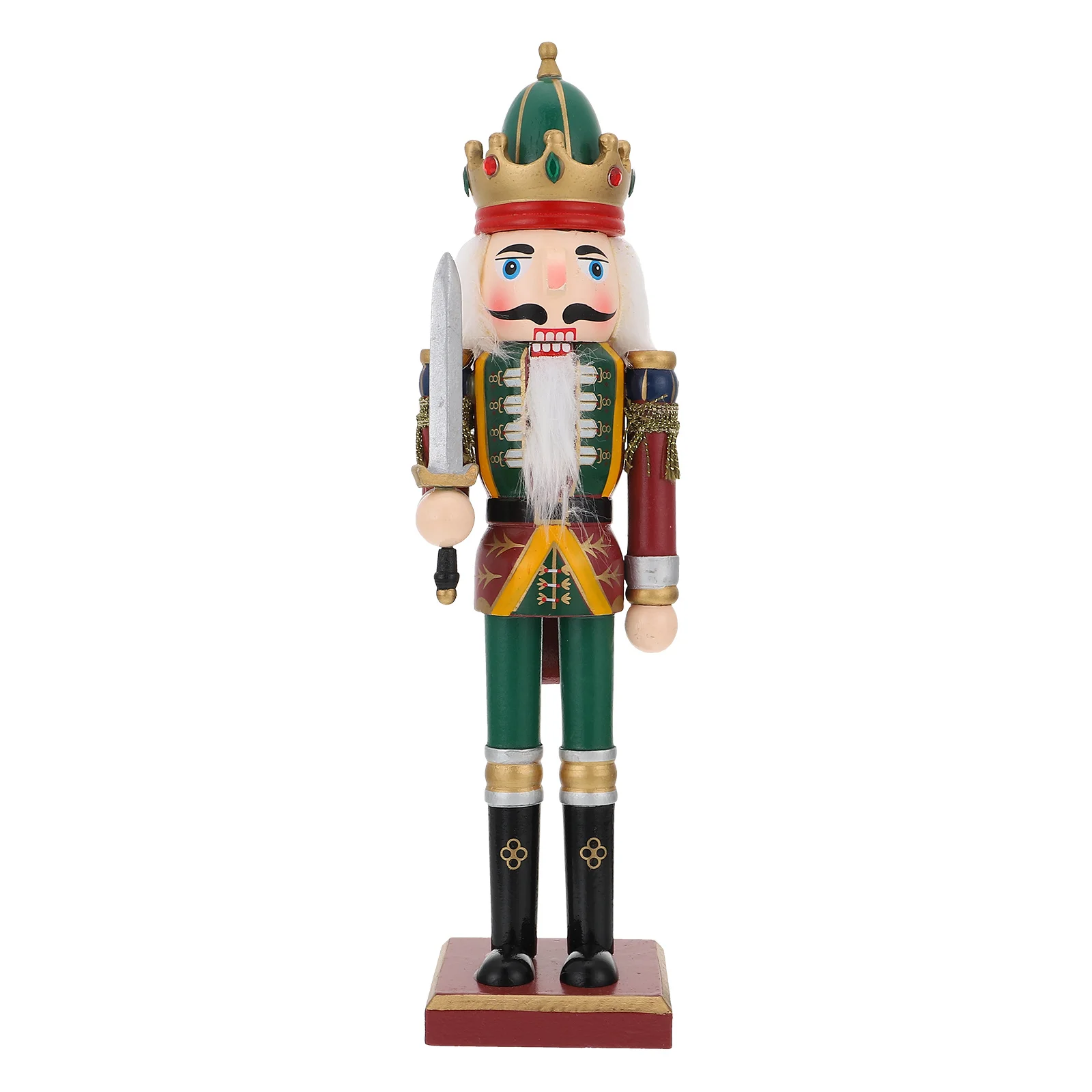 

Festive Wooden Nutcracker Craft Christmas Decor Walnut Ornament Assorted Color Exquisite Design Desktop Decoration