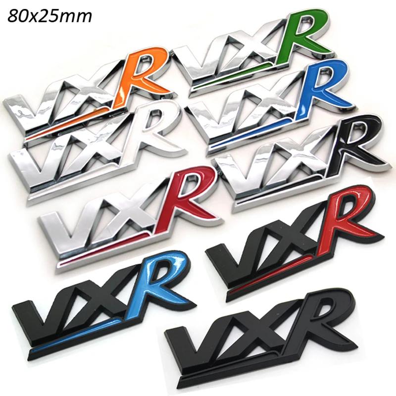 100pcs 3D Red VXR Car Boot ABS Car Styling Sticker Emblem Badges 85x35mm Wholesale