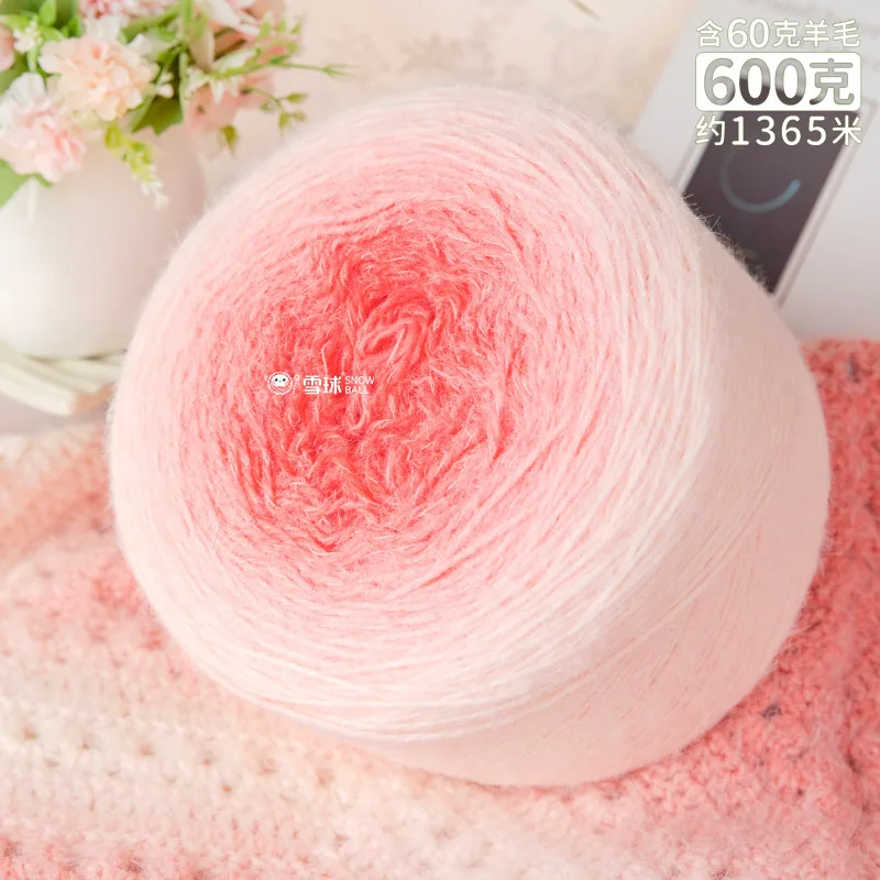 

600 г цветная шерстяная пряжа «сделай сам», ручное вязание, длинный ворс, одноцветный свитер, шарф, цветочный букет, одеяло, ткань