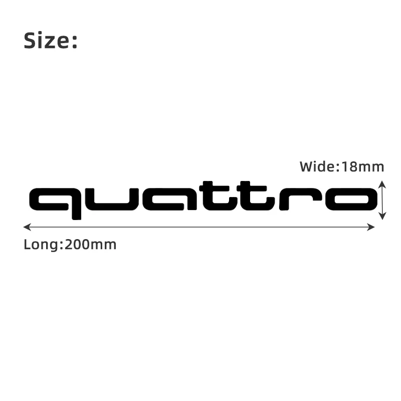 Car Sticker Body Trunk QUATTRO Decoration Decal Auto Accessories For Audi Sline A1 A2 A3 A4 A5 A6 A7 A8 8P B6 B7 B8 Q3 Q5 Q7