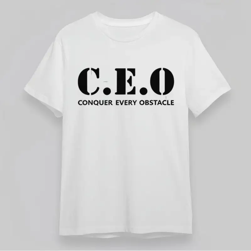 T-shirt classique doux et confortable pour hommes Ceo Conquer Every Motivational Quote