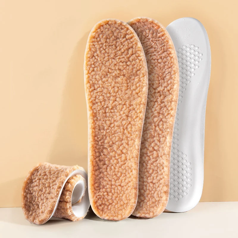 1/5/10Pair Cotton Shoes Winter Warmth Insoles Latex Lambswool Insole Soft Shoe Sole Thick Plush Comfortable Shoe Pads image 6