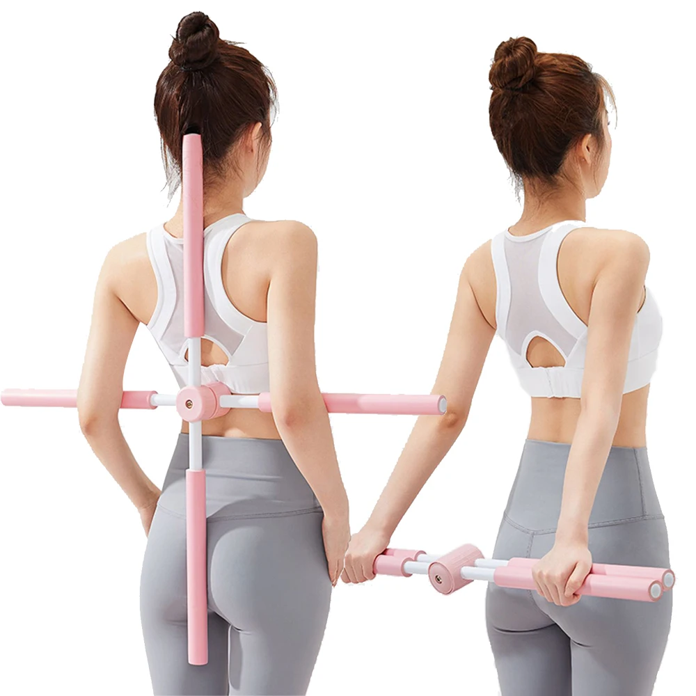 Stretch Rod posture correction exercise machine including yoga