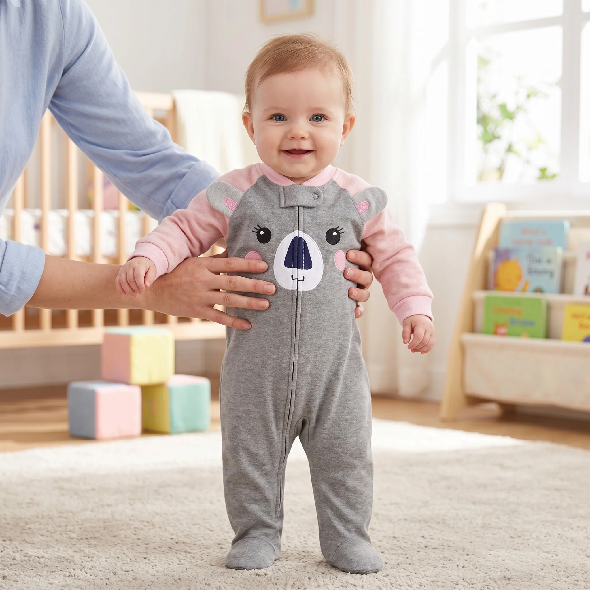 Pure Cotton Baby Footed Romper - Baby Nursery Embroidery review and price