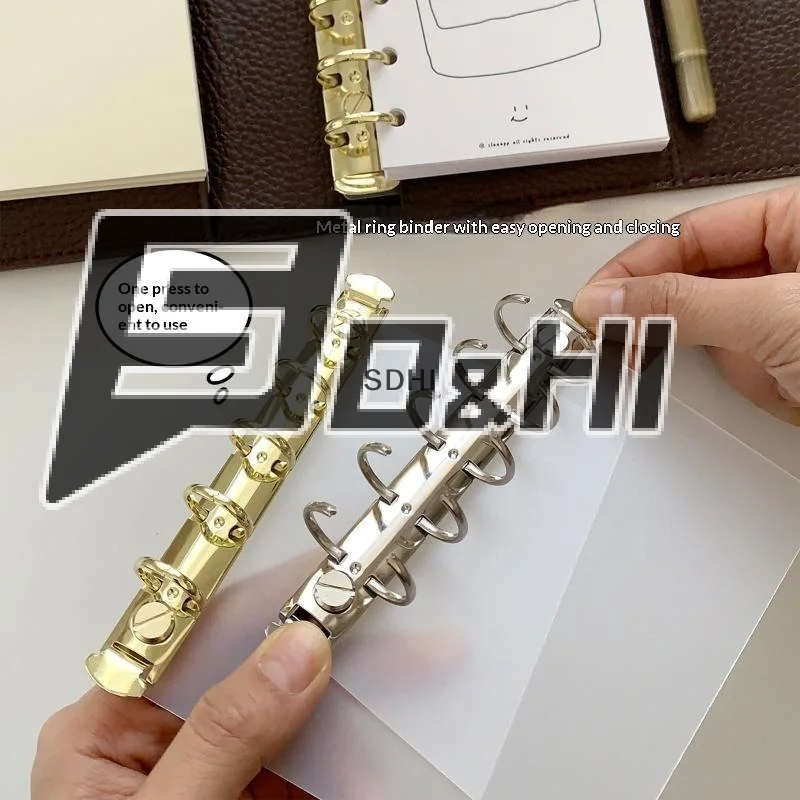 1Pcs M5 Loose Leaf Side Insert Board Pad Secondary Ring DIY Partition Binder Clip Handmade Office Stationery