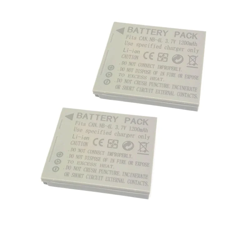 1200mAh 3,7 V NB-4L batería de cámara + cargador para Canon IXUS 30 40 50 55 60 65 80 100 110 115 120 130 IS 117 220 230 SD1000 1100