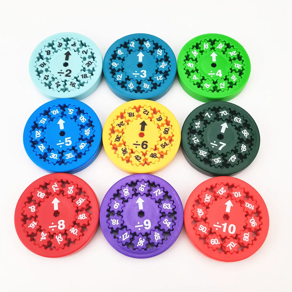 1/9Pcs Math Fidget Spinners Desktop Math Game Addition Subtraction Multiplication Division Math Games Party Favors for Kids Gift