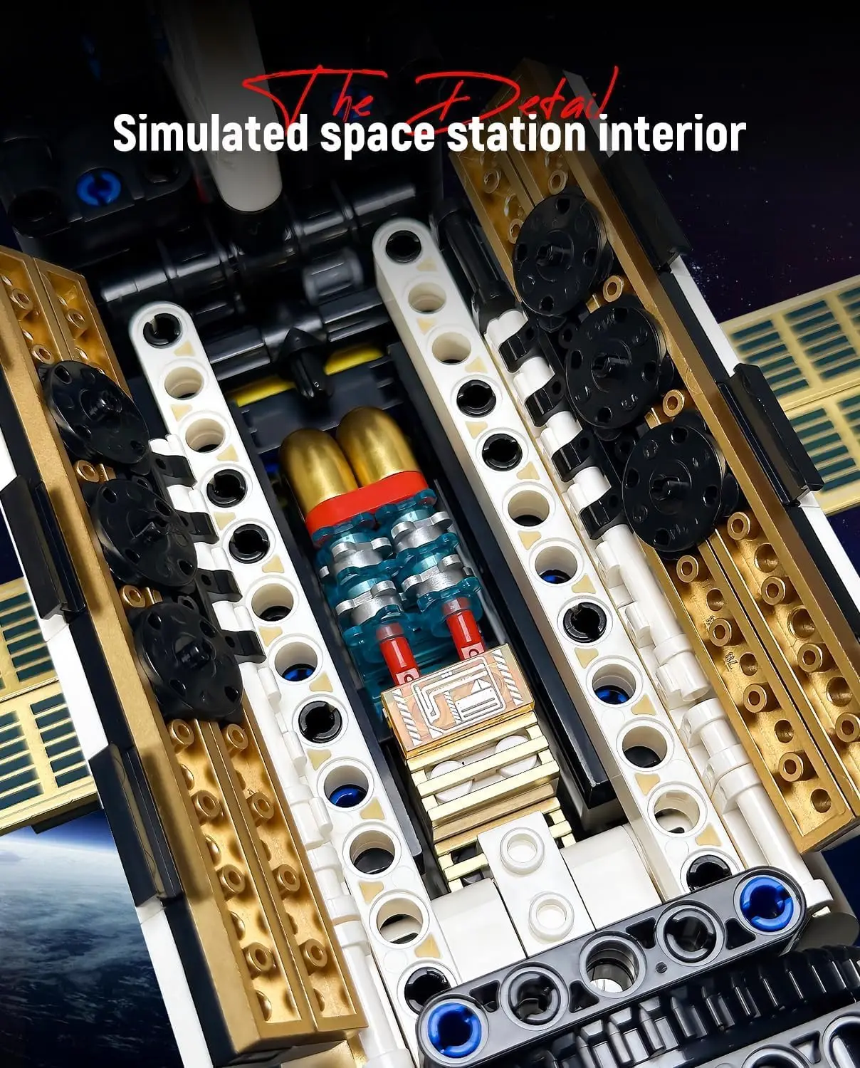 Electric International Space Station Building Kit, Collectible Display Model Building Toys Set, Ideas Gift for Adults Boys Age 8