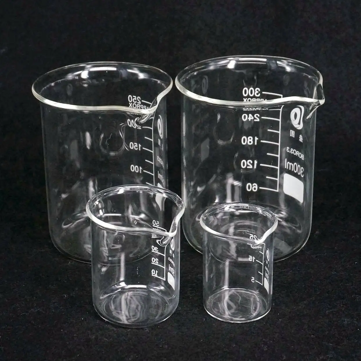 100ml Low Form Beaker Chemistry Laboratory Borosilicate Glass Transparent Beaker Thickened with spout