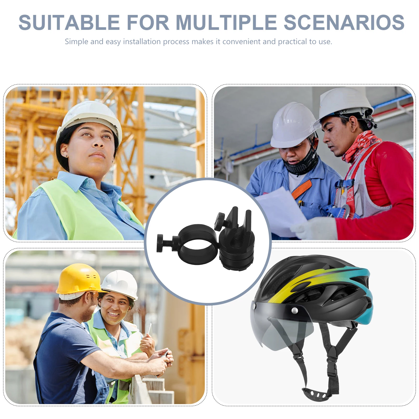 Head Light Hard Hat Clip Diameter 21-28mm Compatible Easy Install Durable Firefighter Inspection Maintenance