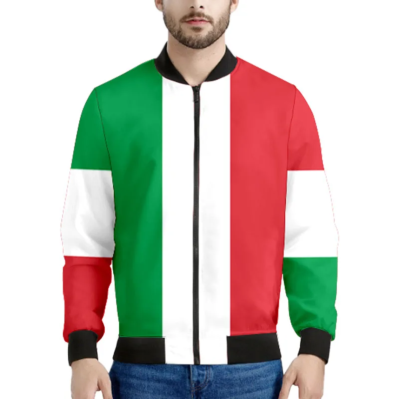 Italy Zipper Jacket Free Custom Name Team Logo It Italiana Coats Ita Country Travel Fishing Italian Nation Italia Flag Clothes