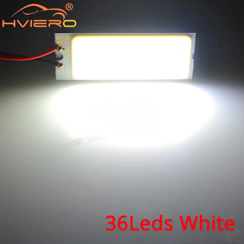 2X White T10 W5W Cob 16SMD 24SMD 36SMD 48SMD Car Led Clearance License Panel Lamp Auto Interior Reading Bulb Trunk Festoon Light