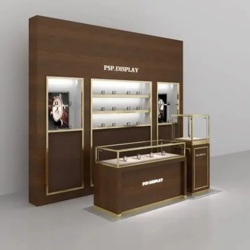 custom.Modern Style Jewellery Display Luxury Watch Display Showcase Jewelry Shop Cabinet Display Counter for Store