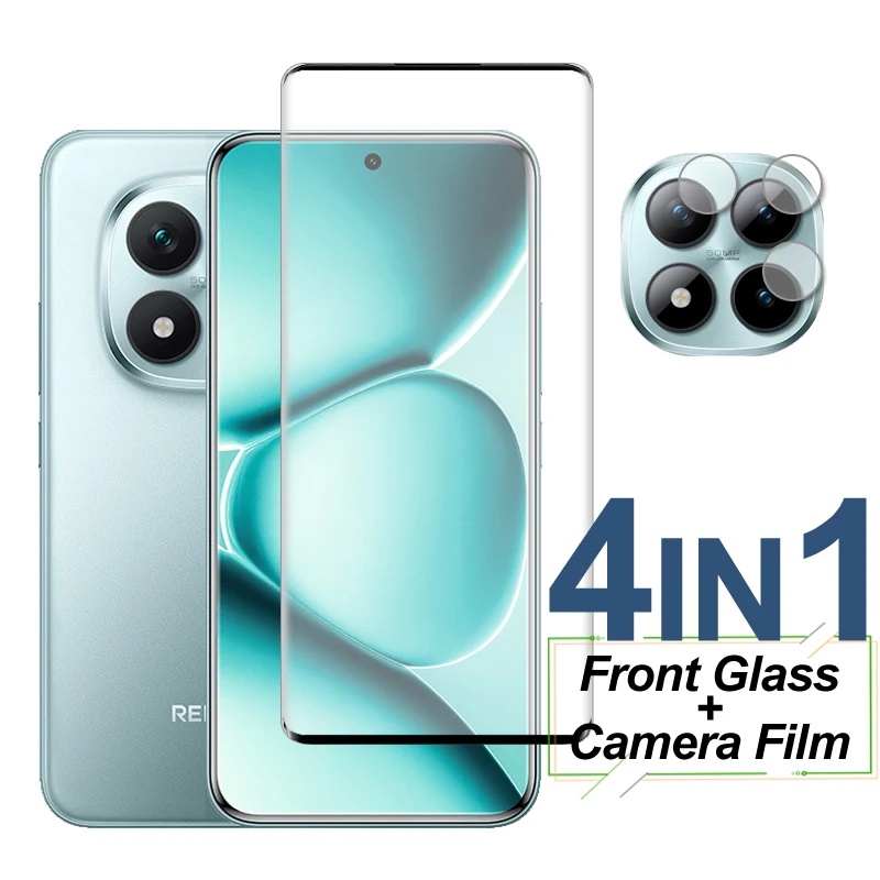 

Полное покрытие из закаленного стекла для Xiaomi Redmi Note 15 Pro Plus, защитное стекло для экрана, защитная пленка для объектива камеры Note 15 Pro Plus