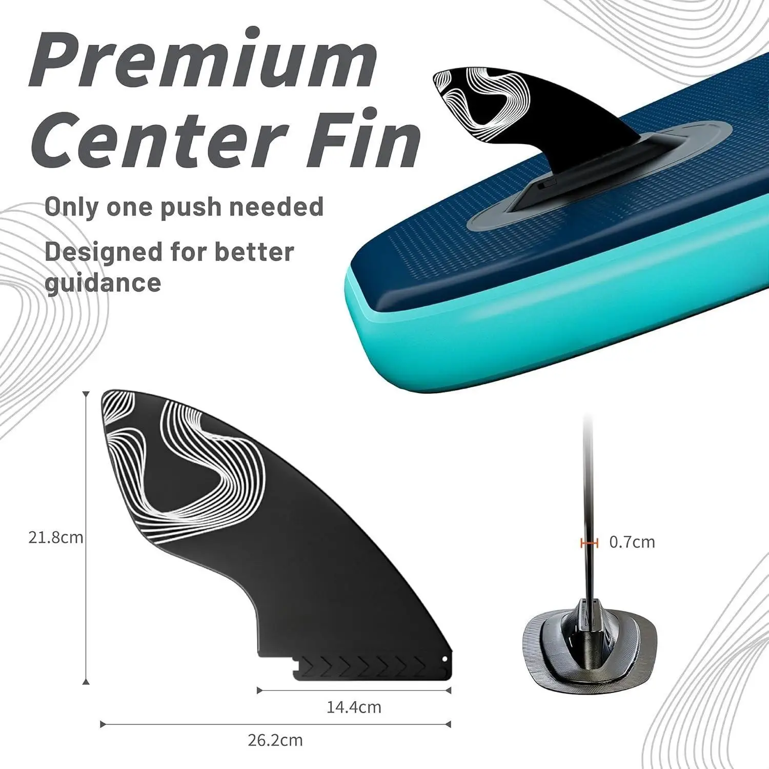 Tabla de remo inflable de pie de plomo de 11' x 33" / 12' × 35" - Kit de tabla de SUP premium - Tabla de remo ultraestable para adultos y jóvenes