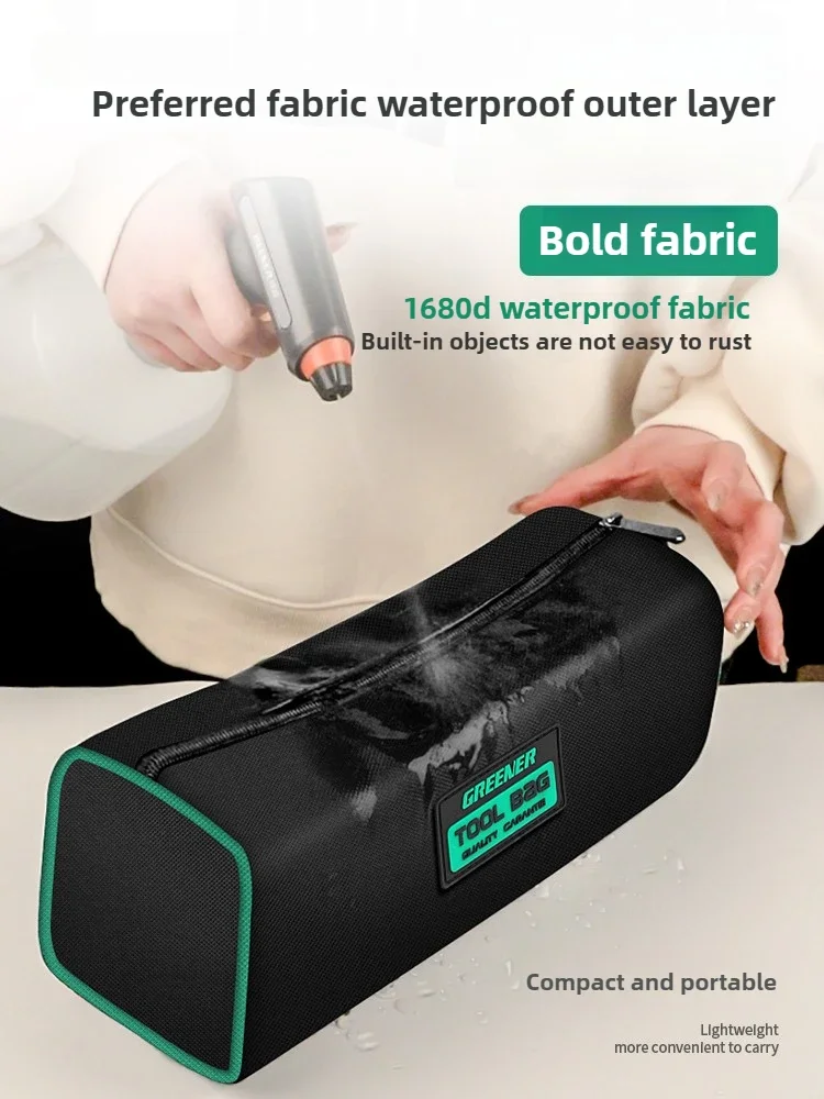 Bolsa de herramientas eléctricas, lona resistente y duradera, bolsa de herramientas gruesa, almacenamiento especial para carpintería, sitio de construcción portátil