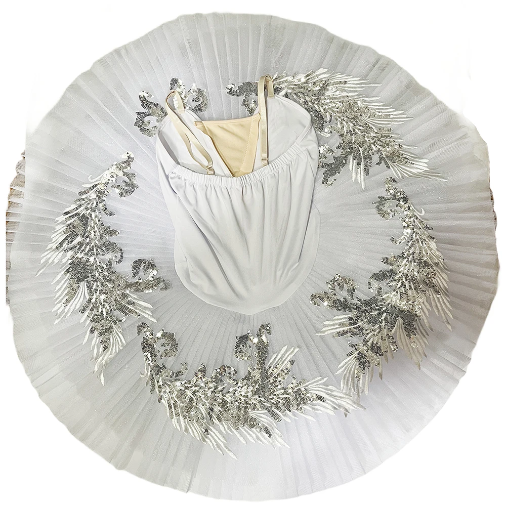 Tutu de Ballet professionnel classique pour adultes et enfants, crêpes du lac des cygnes blancs, Costume de danse de ballerine, robe de Ballet pour filles et femmes