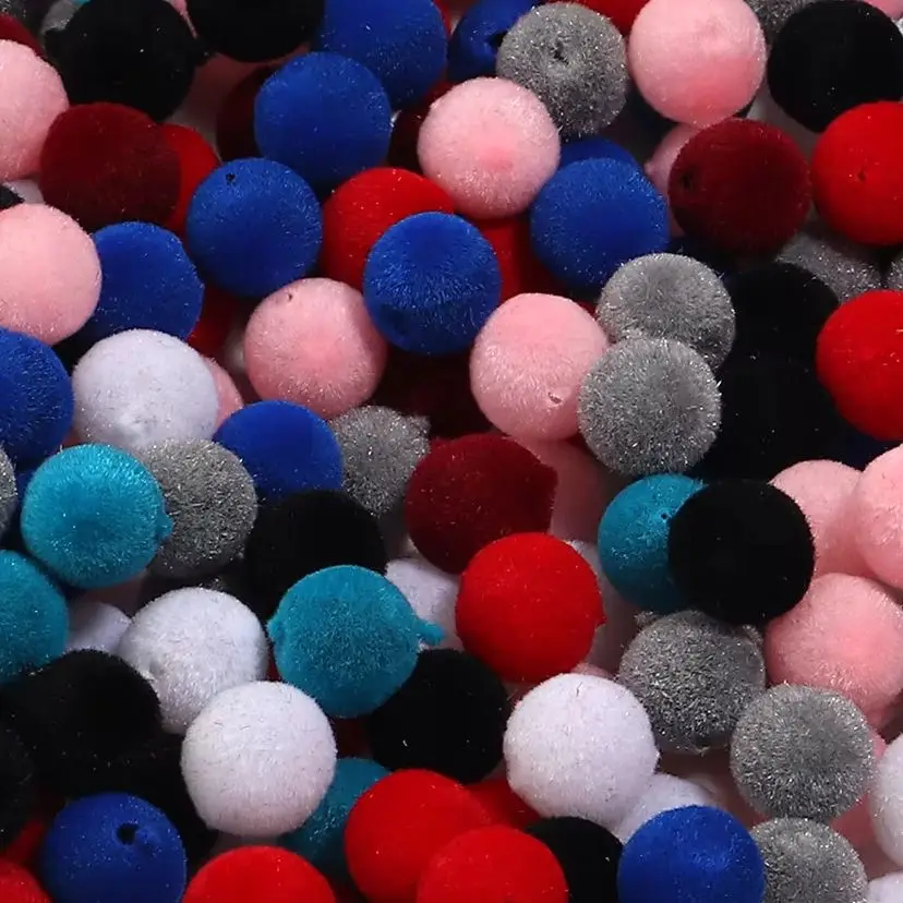 100pcs/lot 8 10mm Colorful Round Velvet Beads Loose Spacer Beads For Jewelry Making DIY Bracelet Necklace Accessories