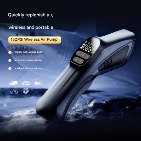 

New wireless air pump charging digital display handheld mini portable car bicycle electric tire pump