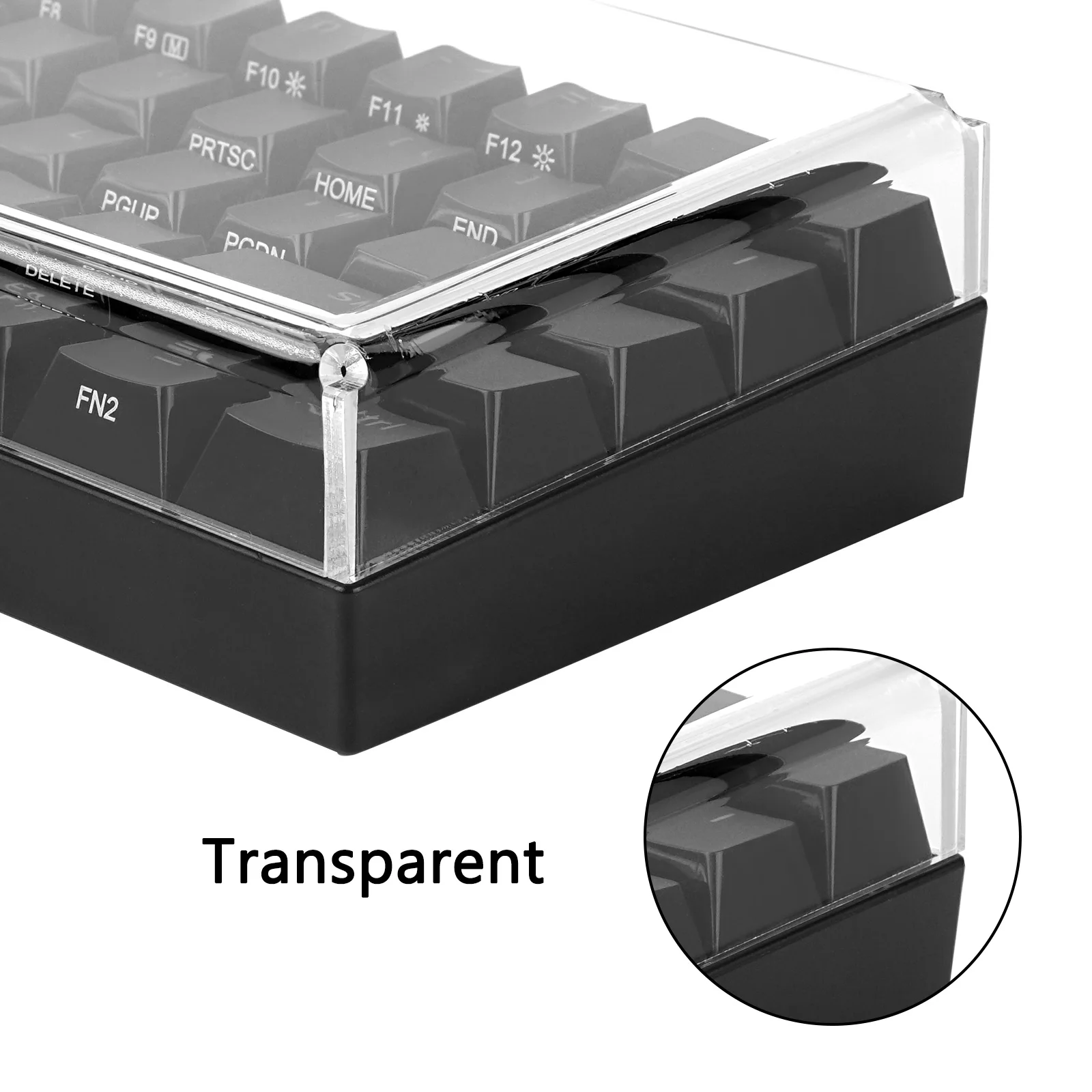 Geekria Premium Acrylic Keyboard Dust Cover for 60% Compact 61 Keys Keyboard Compatible with Razer Huntsman Mini 60% Gaming