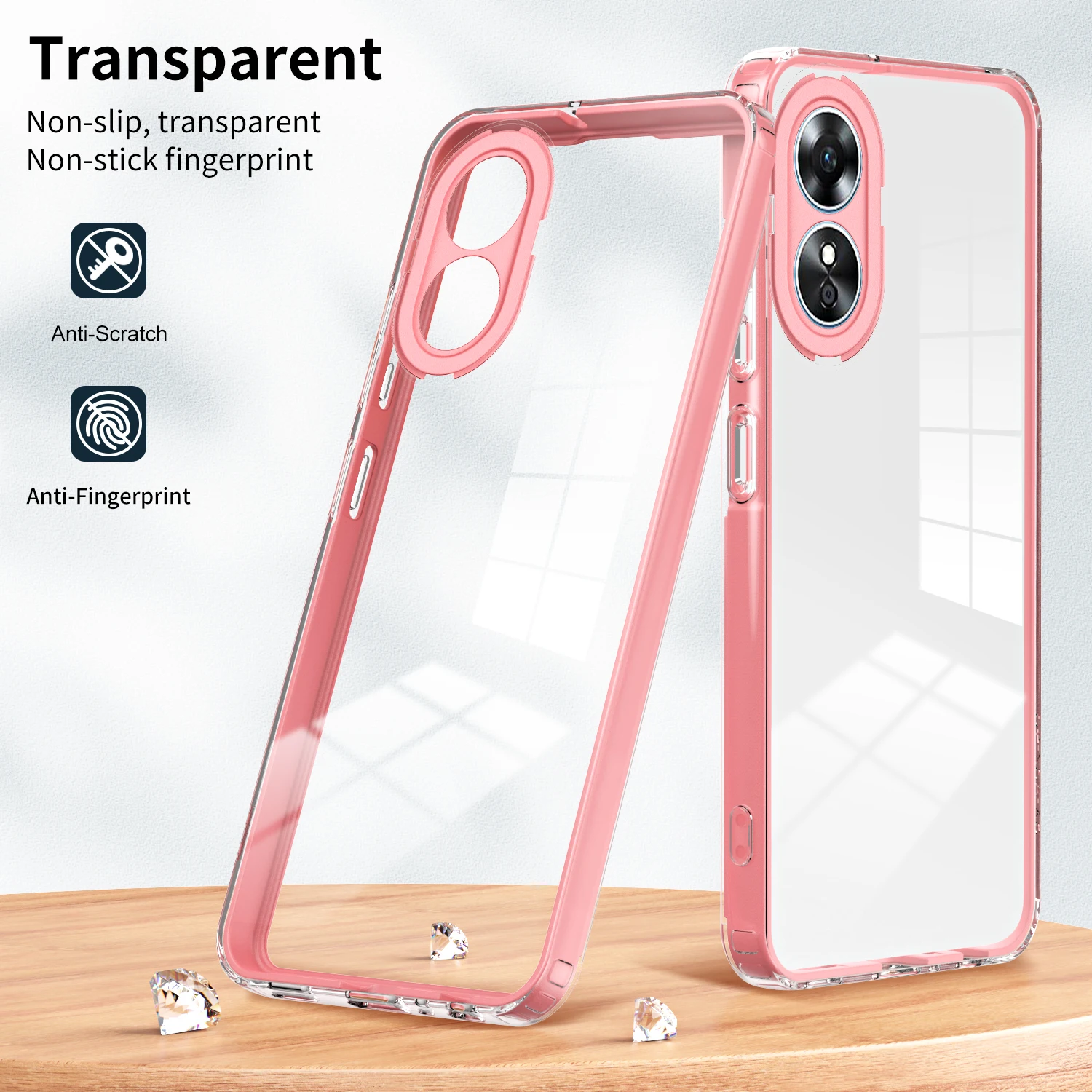 

3 IN 1 Frame Clear Case for OPPO A17 4G Transparent Luxury Soft Silicone Hard Back Shockproof Phone Cover OPPO A17 A 17 17A 1 7