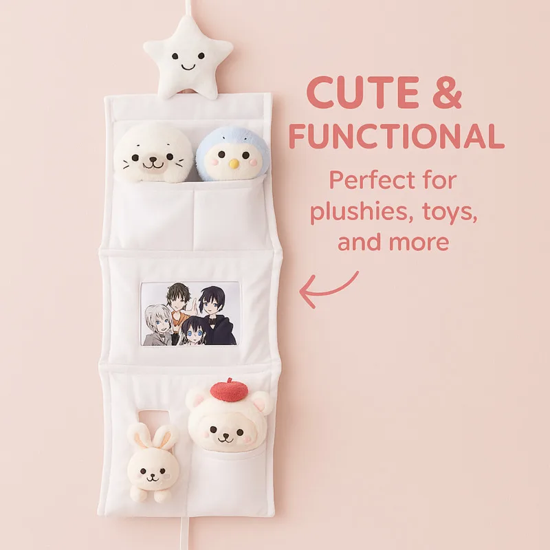 

Multifunctional Hanging Storage Bag With Three Pockets – Wall Mounted Organizer For Dormitory, Wardrobe, And Door Back