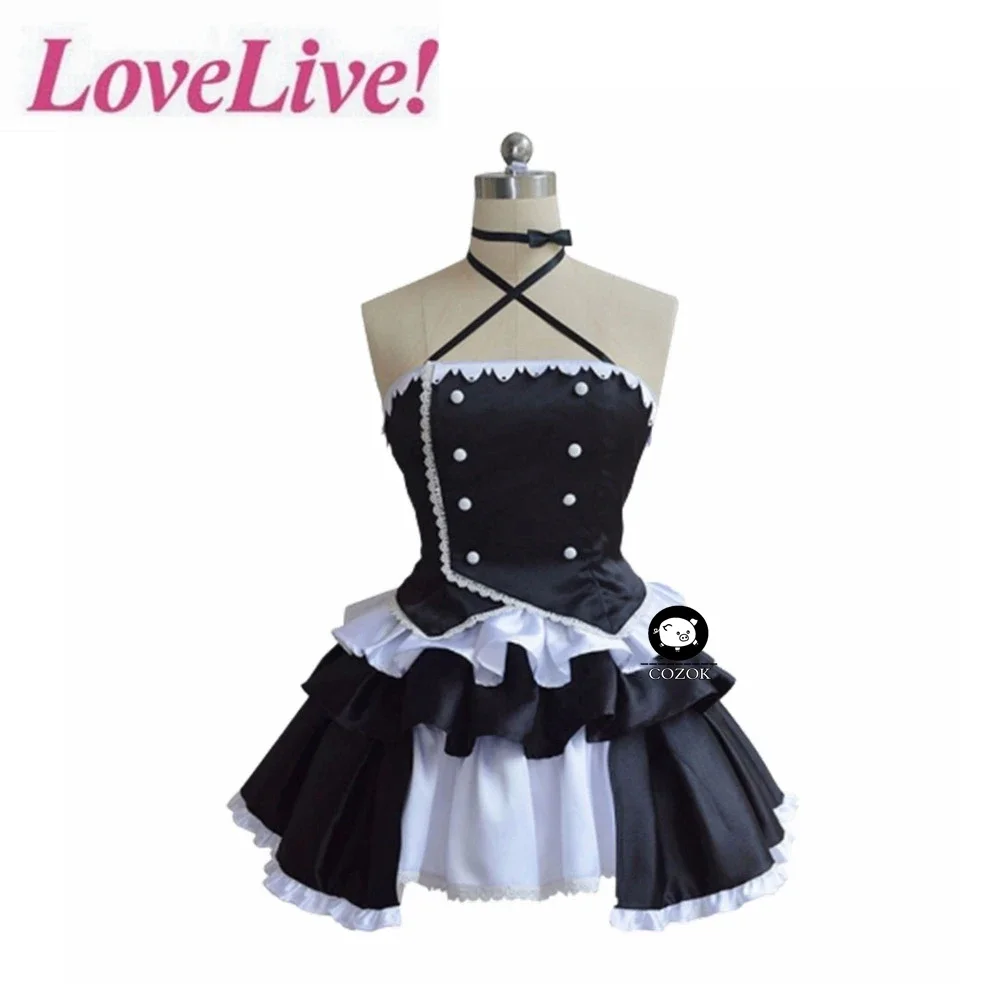 Tamaño personalizado, amor en vivo ¡Sunshine! Aqours-Disfraz de Yoshiko de Tsushima, traje negro de diablo pequeño, vestido negro de Lolita