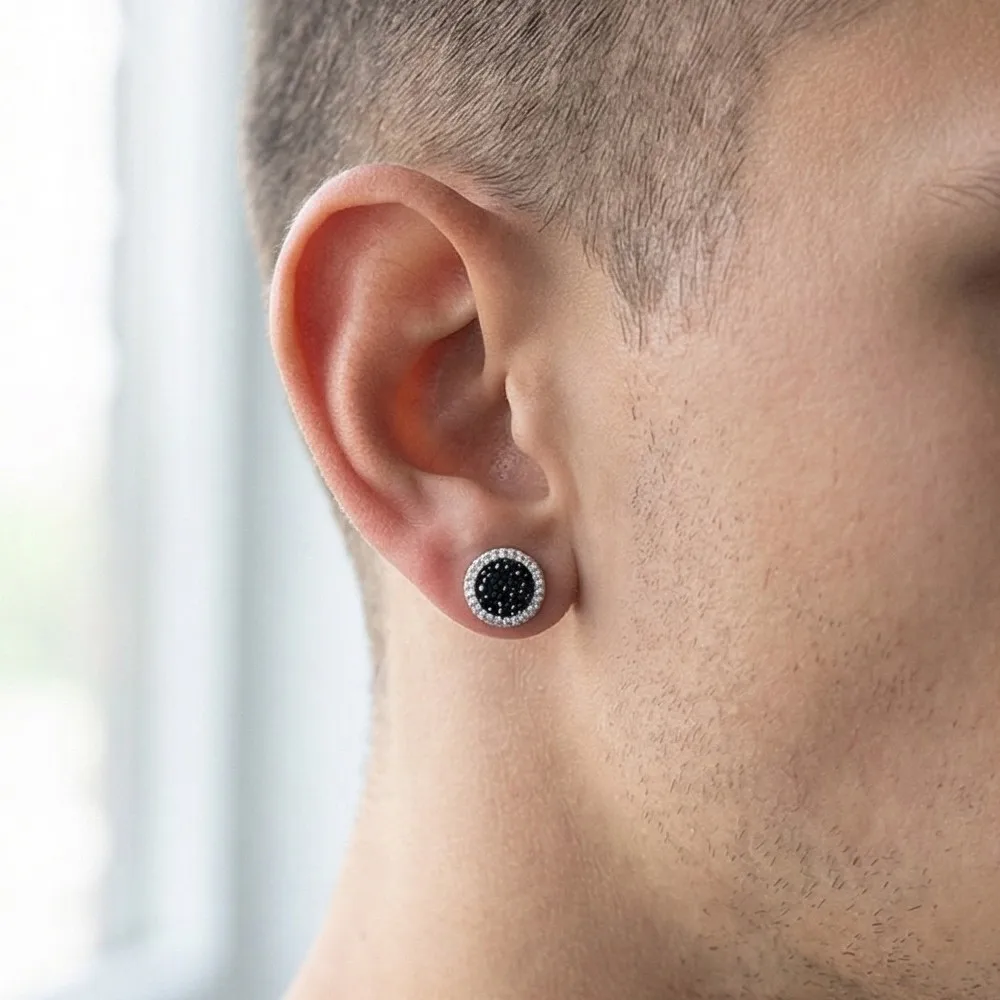 High Cool Style Silver Color Magnetic Ear Clip For Men's Earrings Trendy Punk Without Ear Holes Men's Earring Jewelry KAE612 view 4