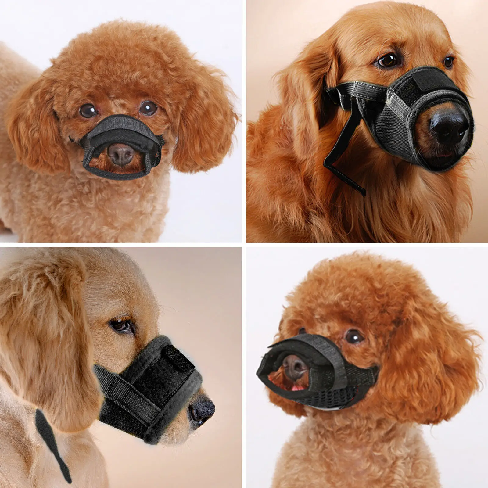 Adjustable Dog Muzzle Breathable Dog Mouth Cover Muzzle Collar Anti Barking Pet Mouth Muzzles For Dogs Dog Accessories