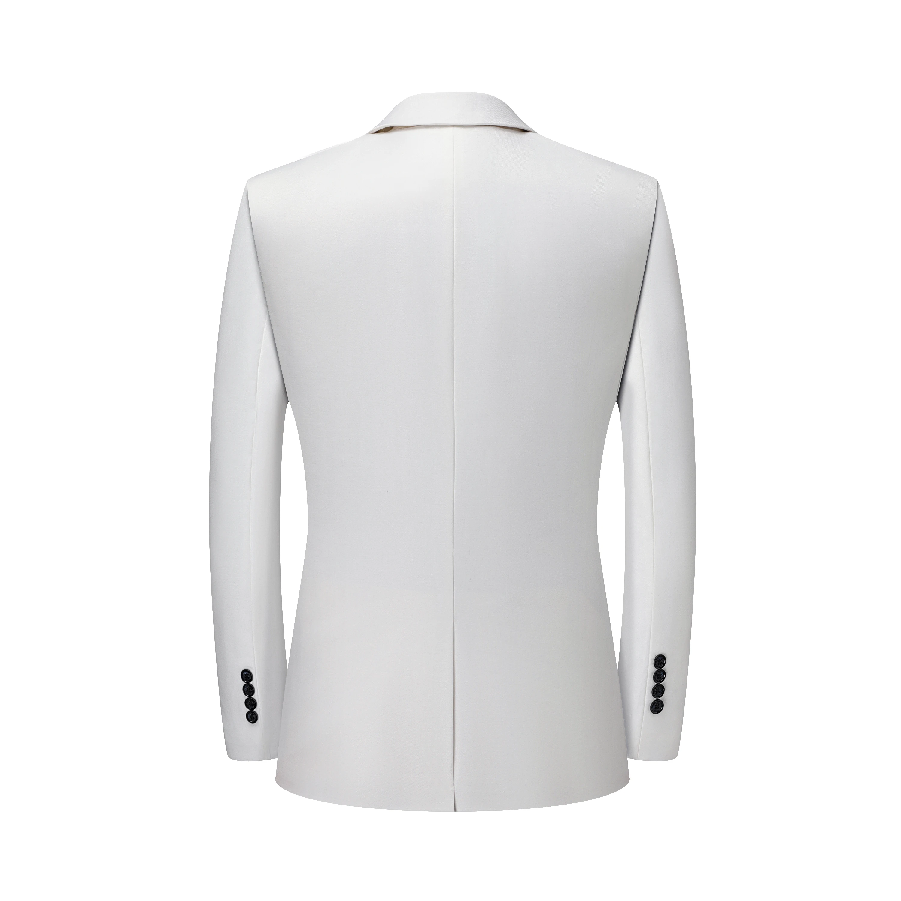 Men's White High-End Suit Two-Piece Suit Four Seasons Business Formal Wear Anti-Wrinkle Non-Stick Wool Suit Workplace Work Cloth - Image 3