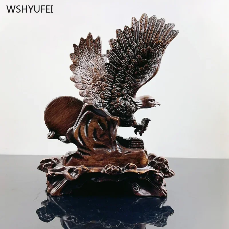 Resin Eagle Ornament Imitation Wood Carving Crafts Gifts for further education and promotion Desktop decoration home decoration