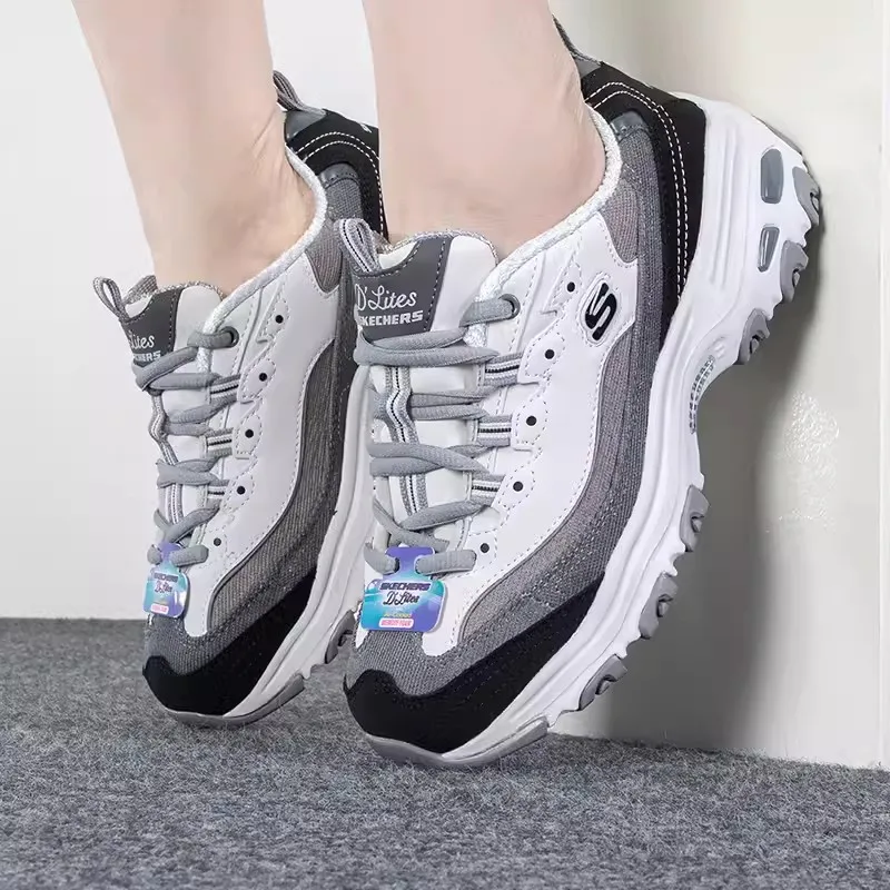 Skechers รองเท้าผ้าใบผู้หญิงแฟชั่นรองเท้าลําลองรองเท้าแพนด้าดูดซับแรงกระแทกย้อนยุค