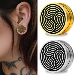 Doearko 2PCS New 316 Stainless Steel Cloud Ear Gauges Tunnels Expander Piercing Men Women Body Jewelry Plugs Stretcher