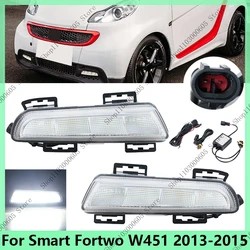 LED Lights For Smart Fortwo 451 2013-2015 Front Warning Daytime Running Lamp Daylights Car Accessories A4519060351 A4519060451