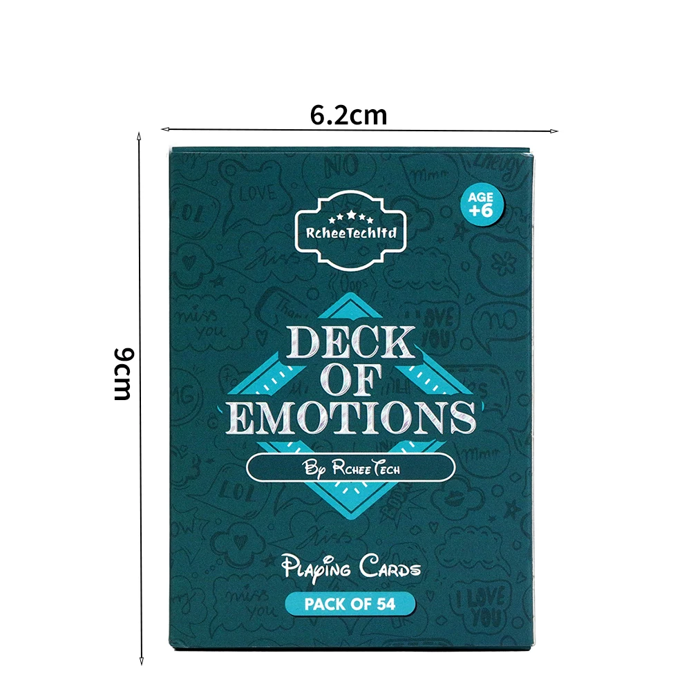 Deck of Emotions 54pcs Playing Cards Which Include Questions About Feelings And Emotions Promotes Mental Well