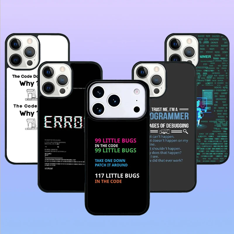 The Code design programmer Phone Case For iPhone 17 16 15 14 13 12 Plus 11 Pro Max Funda Shockproof Cover