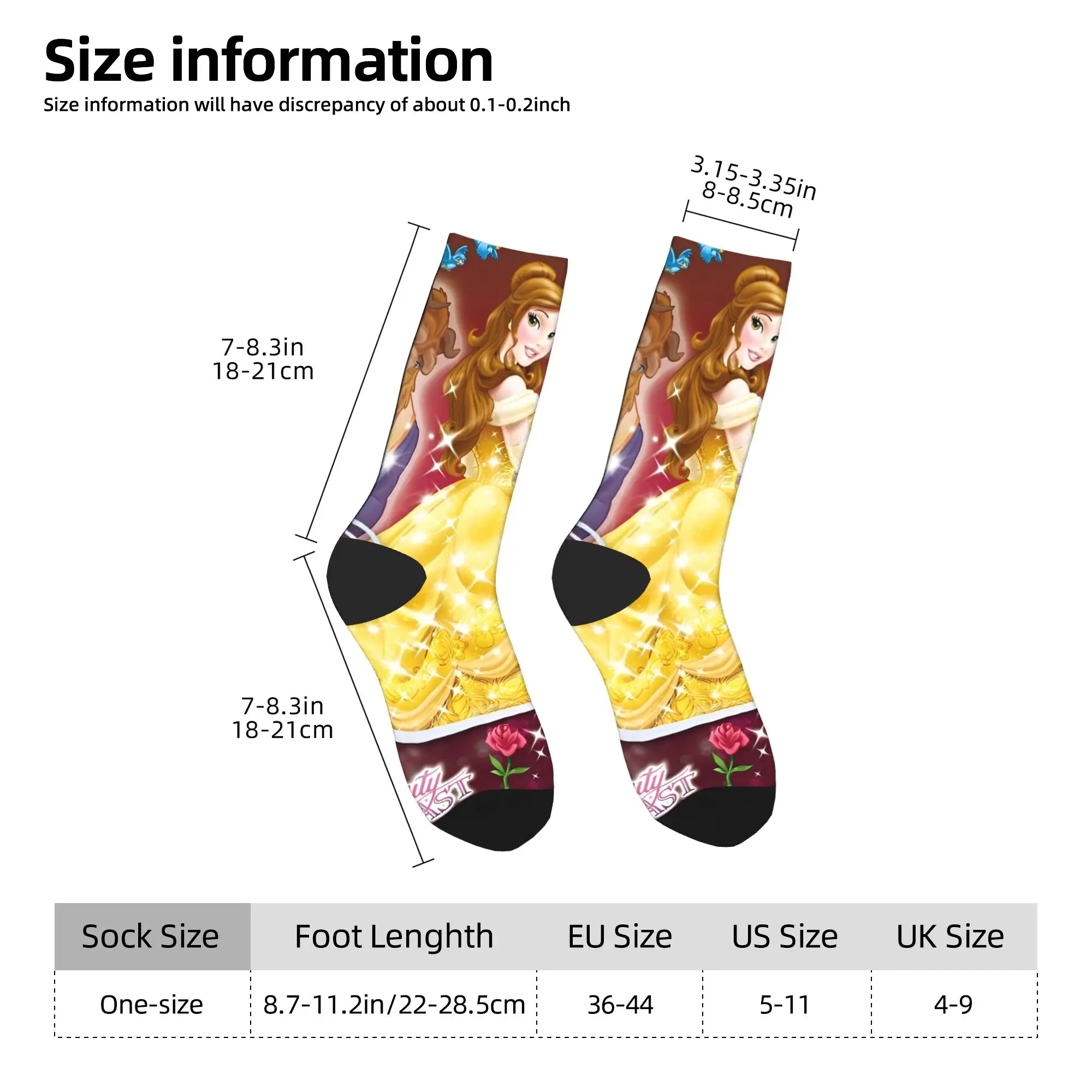 الجمال والوحش جوارب الجدة الجوارب النساء الرجال جودة الجوارب الربيع الجري المطبوعة المضادة للعرق الجوارب هدية