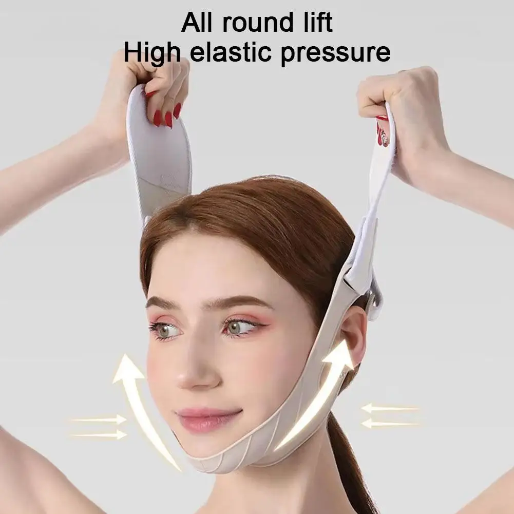 Bandeau amincissant réutilisable pour le visage, ceinture de lifting pour le menton et les joues, sangle de massage facial, outil de beauté pour le soin de la peau du visage