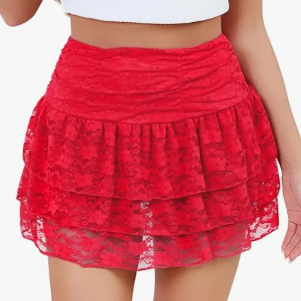 

Bohemian Lace Multi-Layer Cake Skirt for Women Low Waist Slimming Summer Hot Girl Fashionable Product