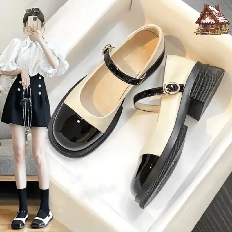 

Винтажные сандалии Мэри Джейн в британском стиле, новинка 2025, женские лоферы на платформе, элегантные французские модельные туфли в стиле ретро на массивной подошве