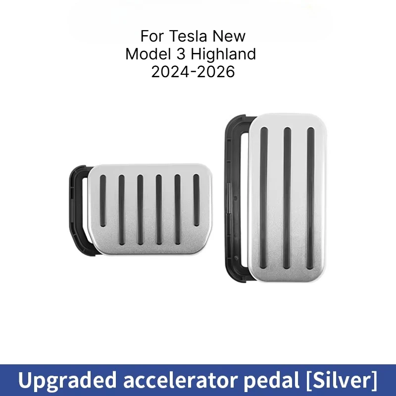 For Tesla Model 3 Highland Model Y Juniper YL Anti Slip Accelerator Brake Pedal Cover Foot Rest Pad Car Interior Accessories