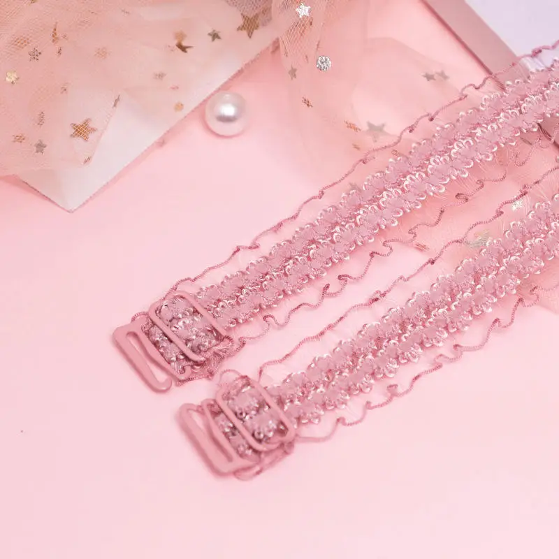 Flower Lace Bra Straps Women Adjustable Sexy Dress DIY Underwear Shoulder Strap Elastic Buckle Lingerie Strap Belt Decorative
