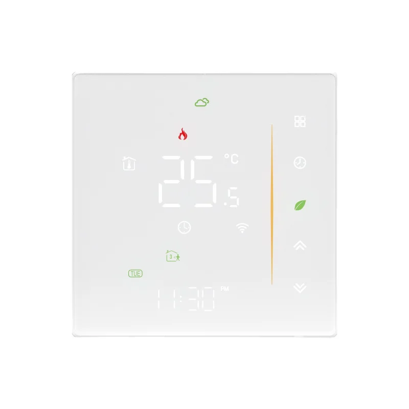 เทอร์โมสตัทอัจฉริยะสำหรับบ้านแบบกราฟฟิตี้ ไวไฟ |   รองรับการให้ความร้อนด้วยน้ำ/ไฟฟ้า |   หม้อต้มน้ำ / เหมาะสำหรับระบบทำความร้อนใต้พื้น |   ประหยัดพลังงาน