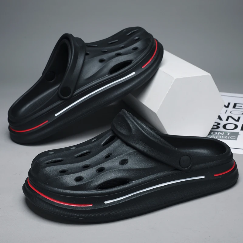 زوج من قباقيب الأزواج الصيفية الجديدة غير القابلة للانزلاق، أحذية الشاطئ الرياضية المقاومة للاهتراء، صنادل مريحة بنعل ناعم للارتداء الخارجي