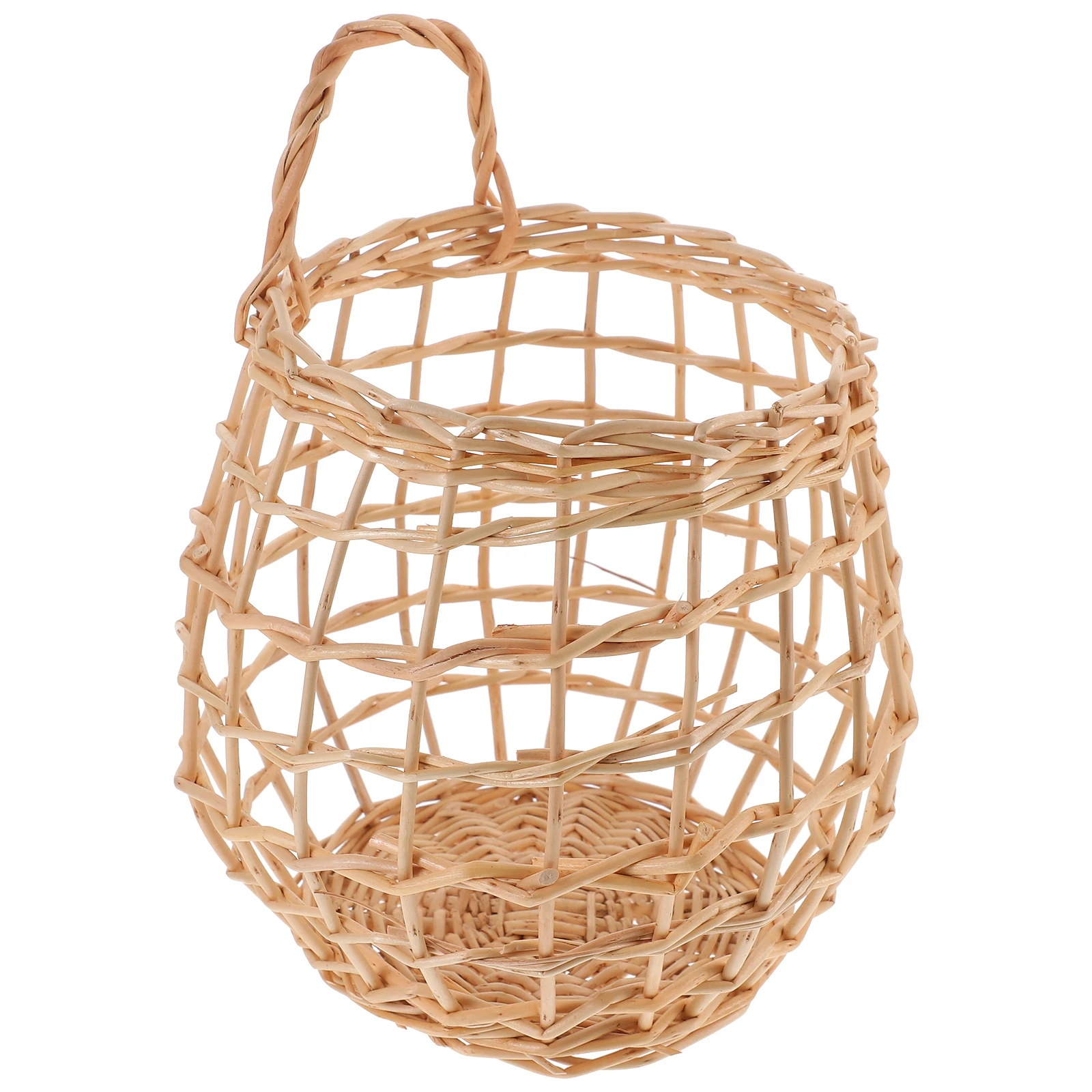 

Rattan Storage Basket Woven Hanging Kitchen Spice Organizer Waterproof Mildew Proof Egg Garlic Basket Rattan Weaving Solution
