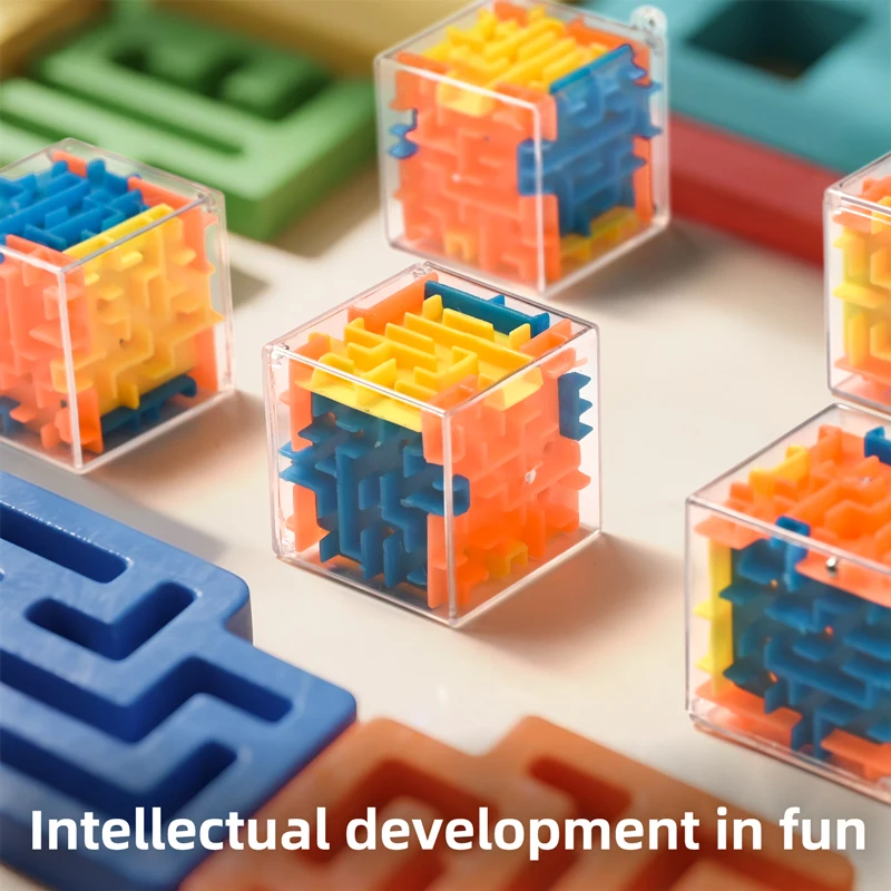 1-3 قطعة ثلاثية الأبعاد المتاهة المكعب السحري ستة جوانب شفافة لغز سرعة مكعب كرة دوارة الأطفال التعليمية الإجهاد المخلص اللعب الهدايا