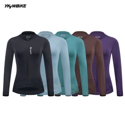 YKYW Women 2025 Thin Long Sleeve Cycling Jersey Pro Bicycle Outdoor Clothes Road Bike Spring Autumn Riding Breathable Slim Shirt
