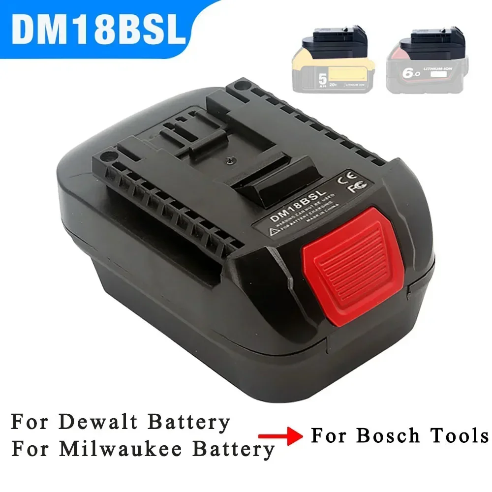 DM18BSL Converter Adapter for Milwaukee for M18 for Dewalt 18V 20V Li-ion Battery DCB200 For Bosch 18V Power Tools BAT618 BAT609